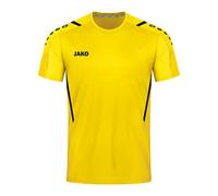JAKO - Maillot Challenge (Manches Courtes), Mixte Enfant, Citro/Noir, 140