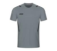 JAKO - Maillot Challenge (Manches Courtes), Mixte Enfant, Gris Pierre/Noir, 116