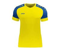 Jako Maillot de Football Manches Courtes pour Enfant, Taille 128, Citron/Royal Sport