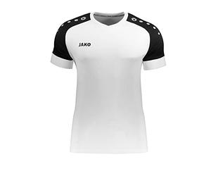 Jako Maillot de Football Manches Courtes pour Homme, Taille M, Blanc/Noir