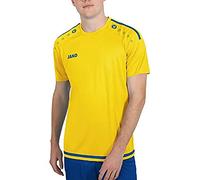 Jako Maillot de Football Manches Courtes pour Homme, Taille XL, Citron/Royal Sport