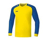 Jako Maillot de Football Manches Longues pour Enfant, Taille 128, Citron/Royal Sport