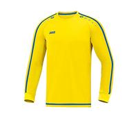 Jako Maillot de Football Manches Longues pour Enfant, Taille 128, Citron/Royal Sport