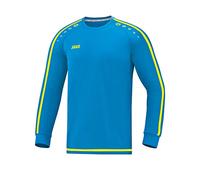 Jako Maillot de Football Manches Longues pour Enfant, Taille 140, Bleu/Jaune Fluo
