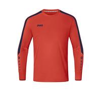 JAKO - Maillot De Gardien Power (Manches Longues), Mixte Enfant, Flamme/Marine, 140