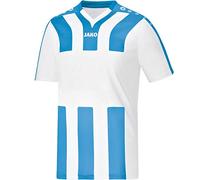 Jako Maillot de Sports Manches Courtes pour Enfant, Taille 128, Blanc/Bleu Ciel