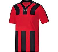 Jako Maillot de Sports Manches Courtes pour Enfant, Taille 152, Rouge Sport/Noir