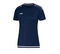 Jako Maillot de Sports Manches Courtes pour Femme, Taille 44, Marine/Blanc
