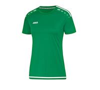 Jako Maillot de Sports Manches Courtes pour Femme, Taille 44, Vert Sport/Blanc