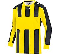 Jako Maillot de Sports Manches Longues pour Enfant, Taille 128, Citron/Noir