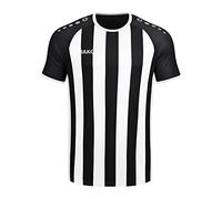 JAKO - Maillot Inter (Manches Courtes), Mixte, Noir/Blanc/Argent, XL