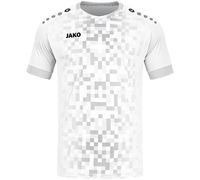 JAKO - Maillot Pixel (Manches Courtes), Mixte Enfant, Blanc, 164