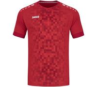 JAKO - Maillot Pixel (Manches Courtes), Mixte, Rouge Sport, XL