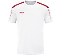 JAKO Maillot Power Femme Manches courtes Blanc Rouge Taille 36