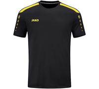 JAKO - Maillot Power (Manches Courtes), Mixte, Noir/Citro, XL