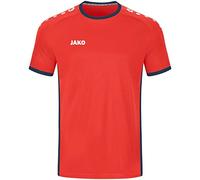 JAKO - Maillot Primera (Manches Courtes), Mixte Enfant, Flamme/Marine, 140