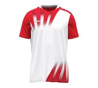 JAKO Maillot Unisexe Vintage à Manches Courtes, Blanc/Rouge, L