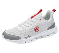 JAKO Mixte J-cl Stratus Chaussures de Sport, Blanc et Rouge, 43 EU