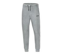 JAKO - Pantalon De Jogging Base avec Revers, Mixte Enfant, Gris Clair Chiné, 128