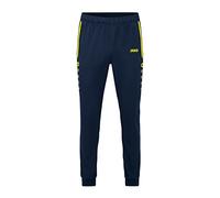 JAKO - Pantalon De Présentation Passe-Partout, Mixte Enfant, Marine/Jaune Fluo, 128
