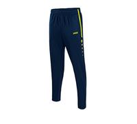 JAKO Pantalon de sport bleu marine / jaune, Taille S