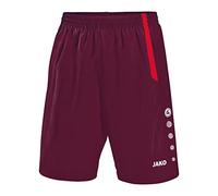 JAKO - Pantalon De Sport Turin, Mixte Enfant, Marron Foncé/Rouge Sport, 116