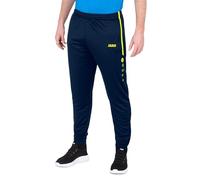 JAKO - Pantalon de Survêtement Active, Mixte, Marine/Jaune Fluo, S
