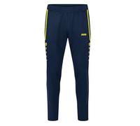JAKO - Pantalon D'Entraînement Polyvalent, Mixte, Marine/Jaune Fluo, S