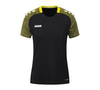 JAKO - Performance des T-Shirts, Femme, Noir/Jaune Doux, 40