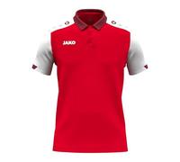 JAKO Polo Dynamic pour Enfant, Rouge/Blanc/Rouge foncé, 164