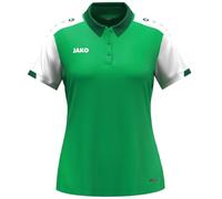 JAKO Polo Dynamic pour Femme, Vert/Blanc/Vert foncé, Taille L