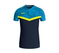 Jako Polo Iconic, Bleu Marine Bleu/Jaune Fluo, XL Homme