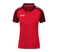 JAKO - Polo Performant, Femme, Rouge Noir, 38