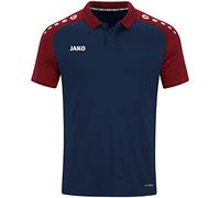 JAKO - Polo Performant, Mixte Enfant, Marine/Rouge, 164