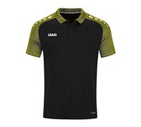 JAKO - Polo Performant, Mixte Enfant, Noir/Jaune Doux, 164