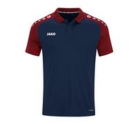 JAKO - Polo Performant, Mixte, Marine/Rouge, S