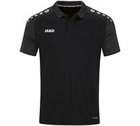 JAKO - Polo Performant, Mixte, Noir/Anthra Clair, 3XL