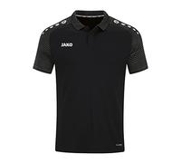 JAKO - Polo Performant, Mixte, Noir/Anthra Clair, L