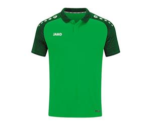 JAKO - Polo Performant, Mixte, Vert Tendre/Noir, 3XL