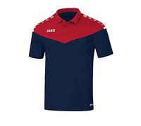 Jako Polo pour Femme, Taille 36, Marine/Rouge Chili