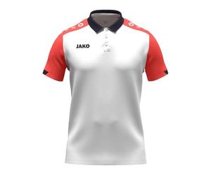 JAKO Polo Unisexe Dynamic, Blanc/Corail/Marine, Taille S