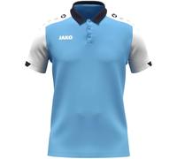 JAKO Polo Unisexe Dynamic, Bleu Ciel/Blanc/Bleu Marine, Taille S