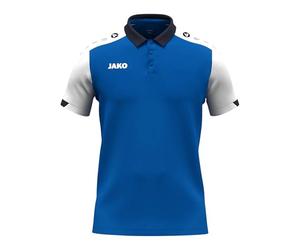JAKO Polo Unisexe Dynamic Bleu Roi/Blanc/Bleu Marine, Taille S