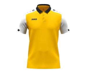 JAKO Polo Unisexe Dynamic, Jaune/Blanc/Noir, XL