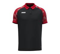 JAKO Polo Unisexe Sonic, Noir/Rouge, XXL