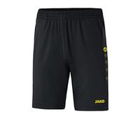 Jako Premium Shorts Homme, Noir/Citron, S