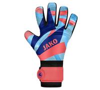 JAKO River Basic Junior RC Gants de Gardien de But Unisexes, Corail/Bleu Ciel/Bleu Marine, Taille 7