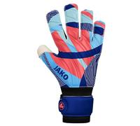 JAKO River Basic RC Gants de Gardien de But Unisexes, Bleu Marine/Bleu Ciel/Corail, 5