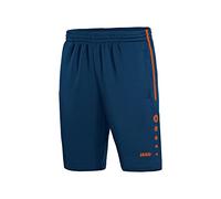 JAKO - Short D'Entraînement Actif, Mixte, Marine/Flamme, XL