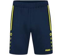 JAKO - Short D'Entraînement Polyvalent, Mixte, Marine/Jaune Fluo, XXL